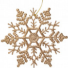 Игрушка ёлочная «Снежинка-паутинка золотая»