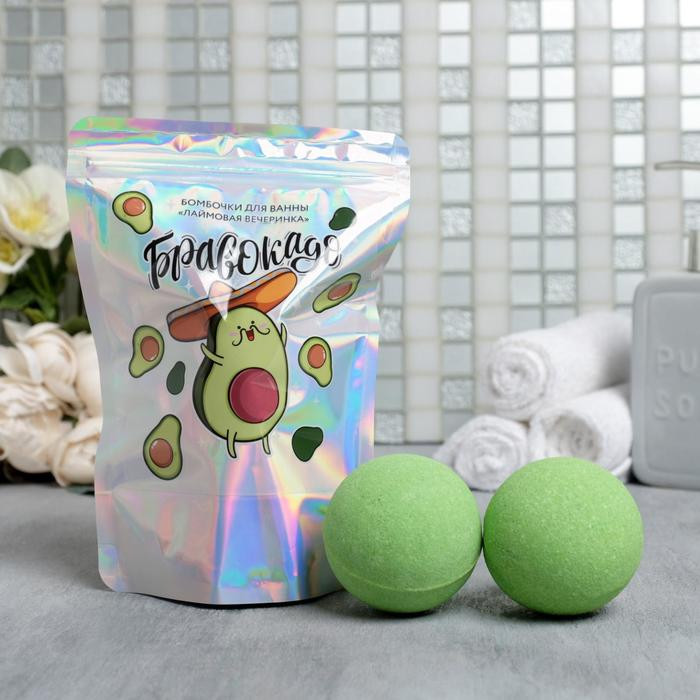 Бомбочки для ванны с ароматом лайма «БравоКАДО» | AvoCato | Beauty Fox
