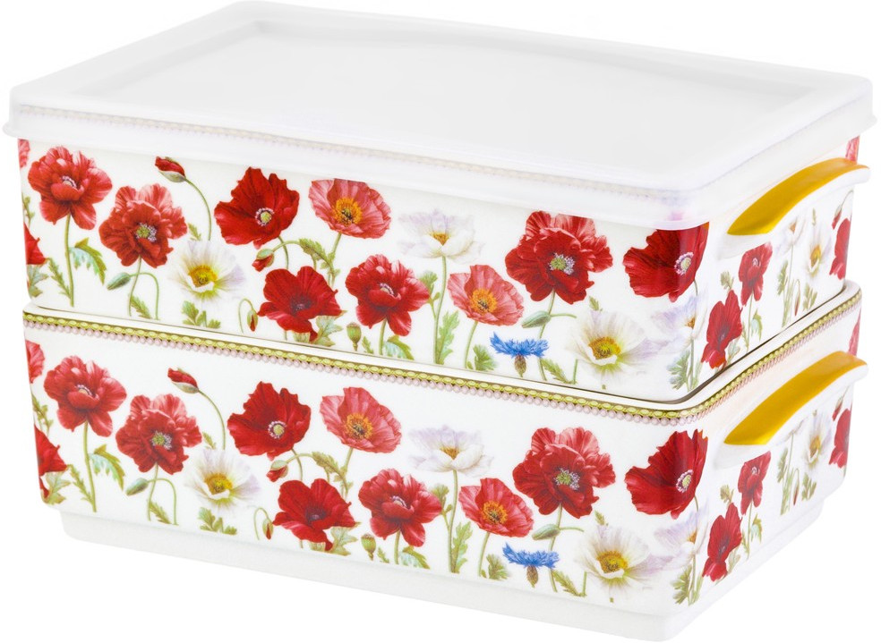 Набор емкостей для холодца «Маки» | Маки | Elan Gallery