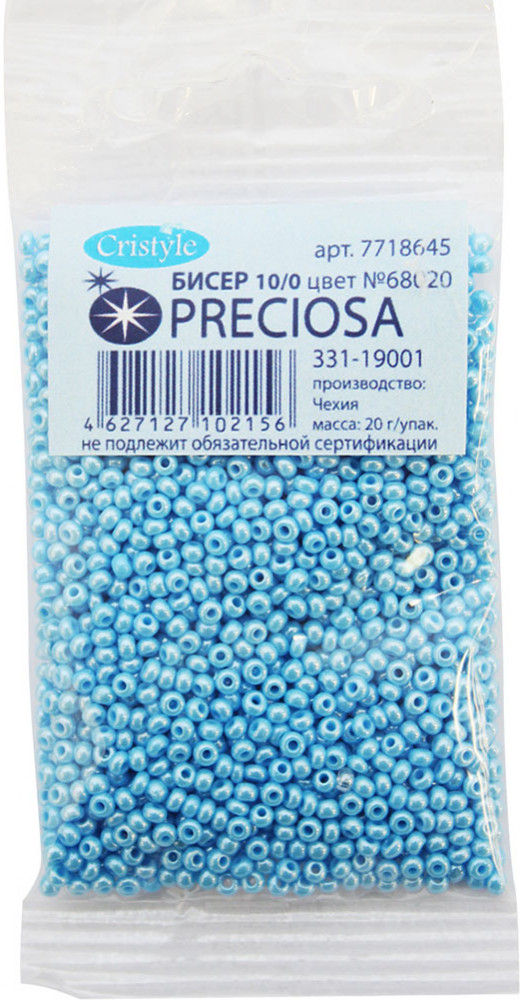 Бисер непрозрачный с жемчужным покрытием | Preciosa