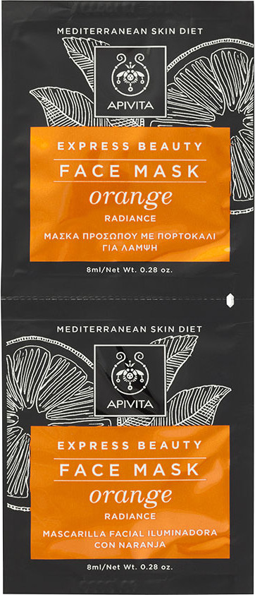 Маска для лица придающая сияние с апельсином | Экспресс красота | Apivita