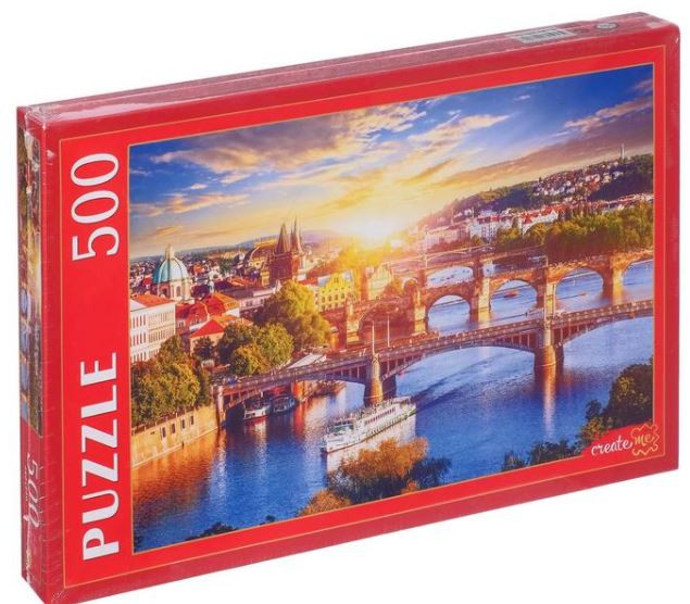 Пазл «Рассвет над Прагой» | Рыжий кот