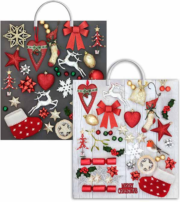 Пакет « Коллаж сталь и беж» | Новогоднее ассорти | ТикоПластик