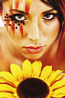 Картина по номерам «Девушка с подсолнухом»