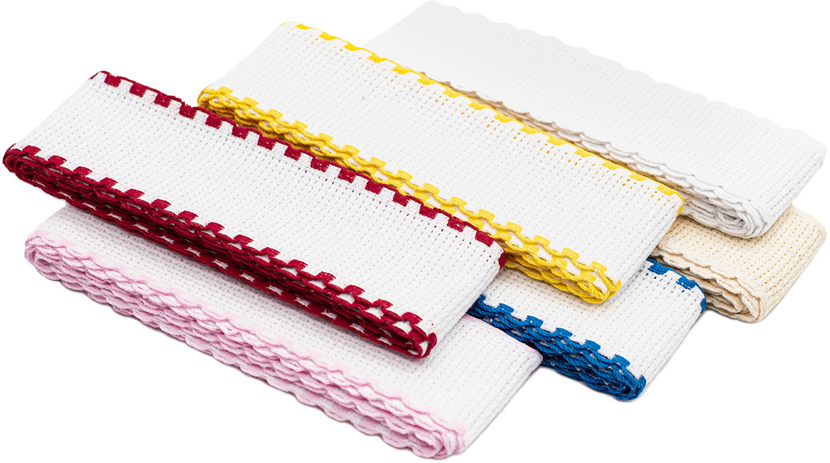 Набор канвы-ленты c цветным краем | Bestex