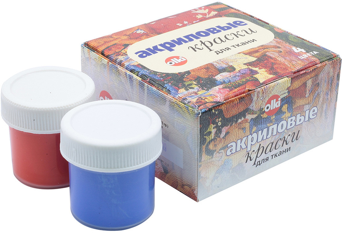 Набор акриловых красок для ткани | Olki
