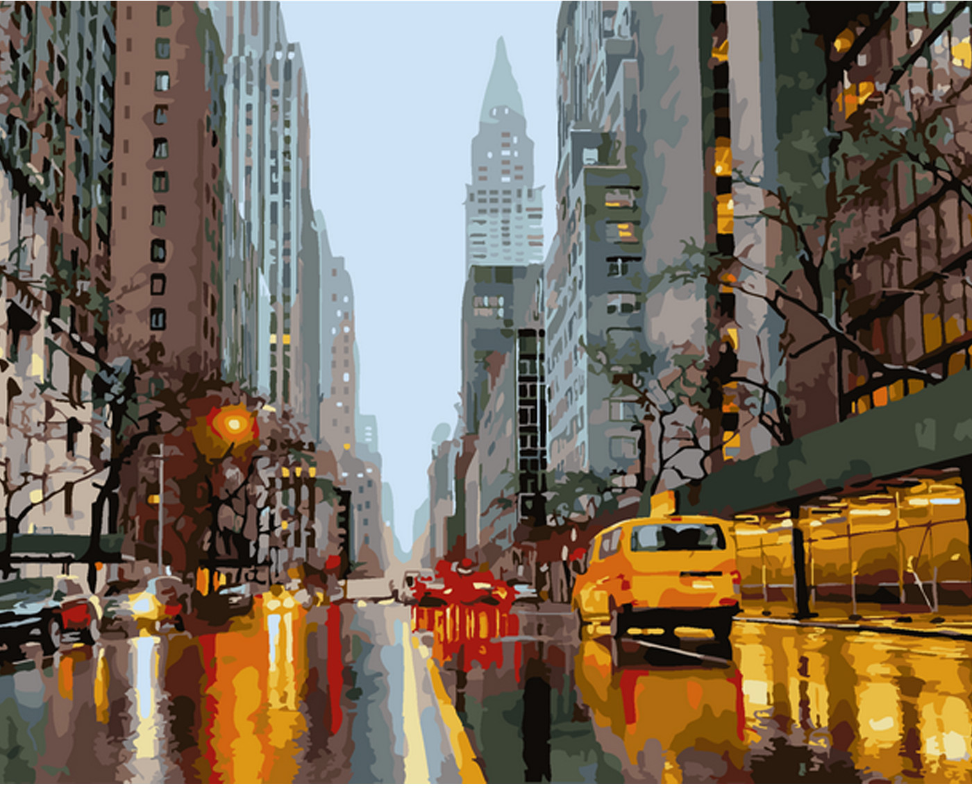 Картина по номерам «Нью-Йорк. Манхэттен» | Molly