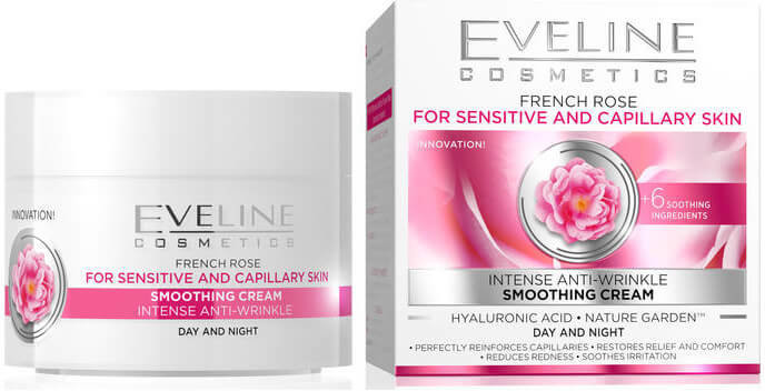 Крем для лица против морщин «Гиалуроновая кислота и французская роза» | Eveline Cosmetics