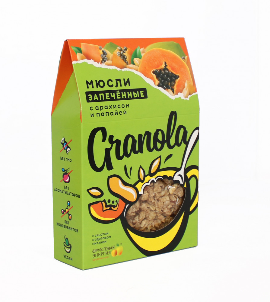 Мюсли запеченные с арахисом и папайей | Фруктовая Энергия