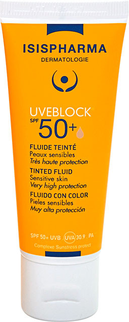 Крем для лица с тональным эффектом SPF 50+ | Увеблок | ISIS Pharma Dermatologie