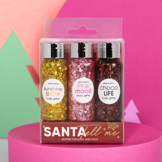 Набор глиттеров для лица и тела «Santa Baby»