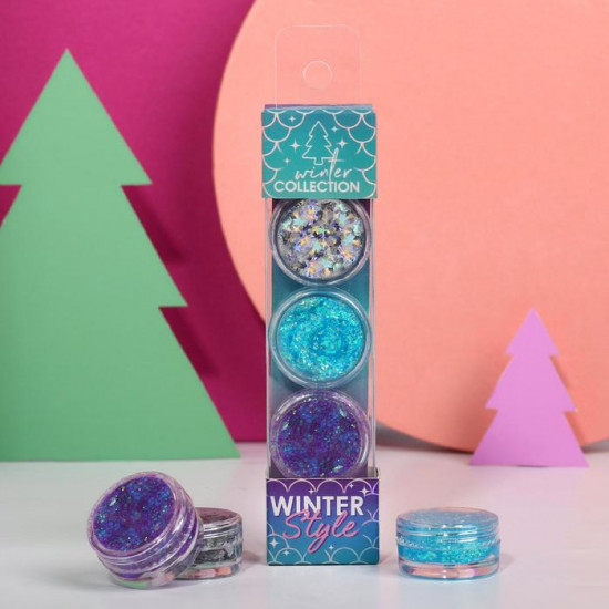 Набор глиттеров для лица и тела «Winter style»