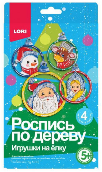 Набор для росписи по дереву «Новогодние герои»