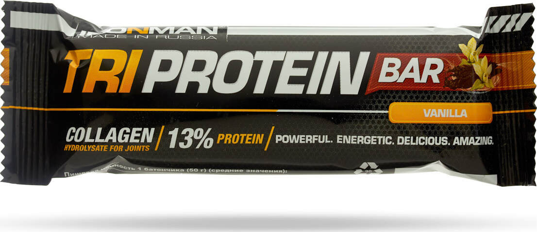 Батончик в темной глазури со вкусом ванили | Ironman