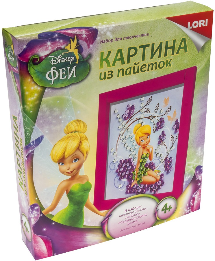 Картина из пайеток «Фея Динь-Динь» | Disney | Lori