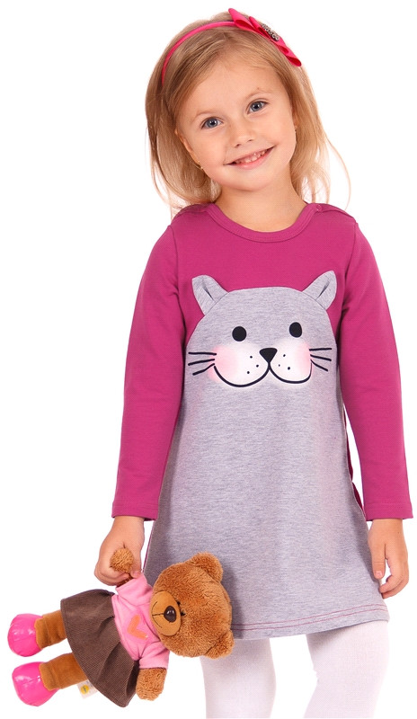 Платье для девочек | Милые зверушки | Апрель