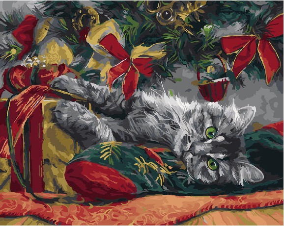 Картина по номерам «Новогодний подарок» | Paintboy