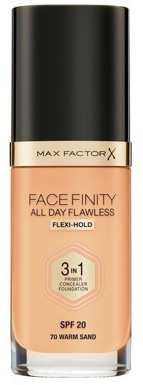 Тональная основа «All Day Flawless 3-in-1», оттенок 70 Теплый песок | Facefinity | Max Factor