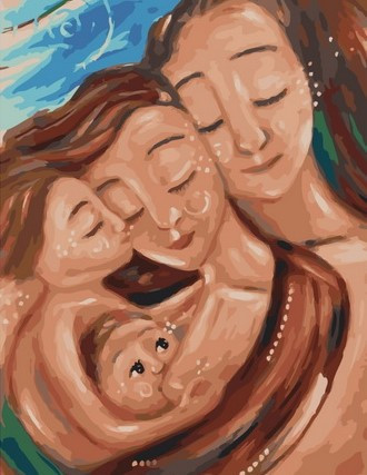 Картина по номерам «Счастливая семья» | Paintboy