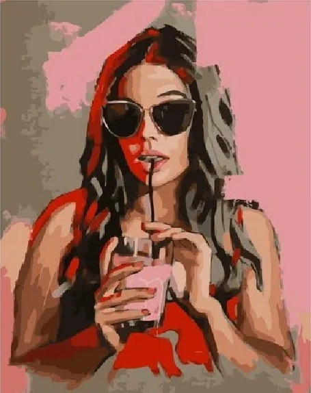 Картина по номерам «Клубничный коктейль» | Paintboy