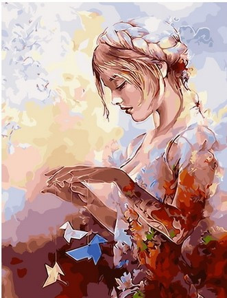 Картина по номерам «Птички оригами» | Paintboy