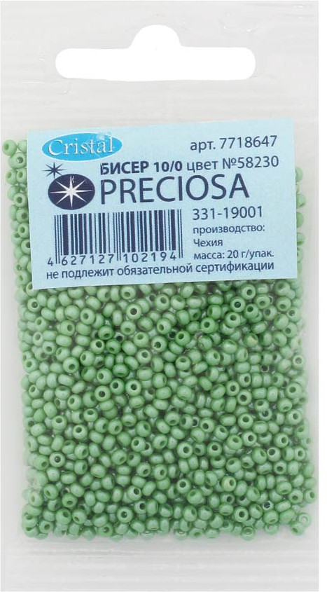 Бисер непрозрачный с жемчужным покрытием | Preciosa