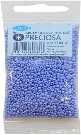 Бисер непрозрачный с радужным покрытием | Preciosa