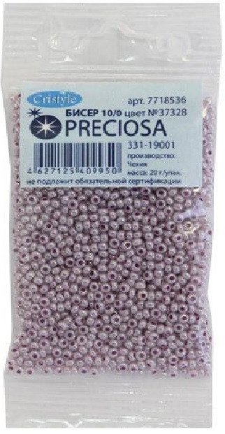 Бисер непрозрачный с жемчужным покрытием | Preciosa