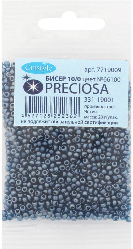 Бисер прозрачный с жемчужным покрытием | Preciosa