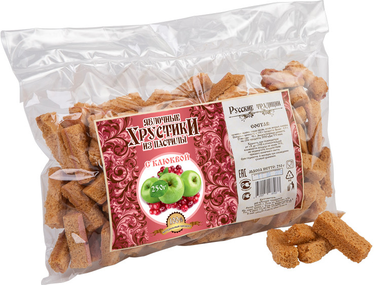 Хрустики из пастилы с клюквой | Русские традиции