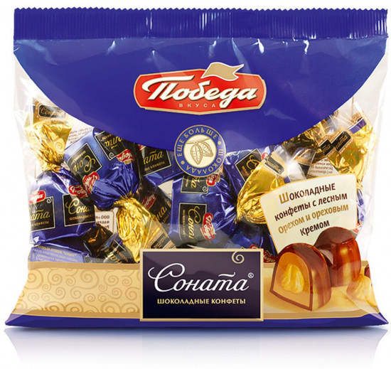 Набор шоколадных конфет со вкусом лесного ореха «Соната»