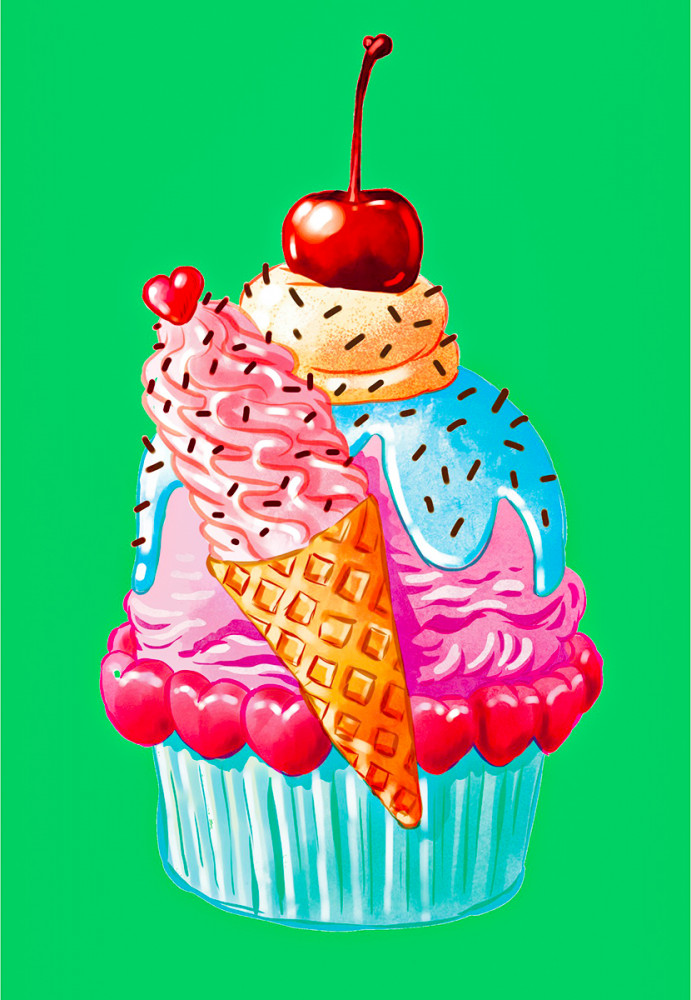 Картина по номерам «Пирожное» | Рыжий кот