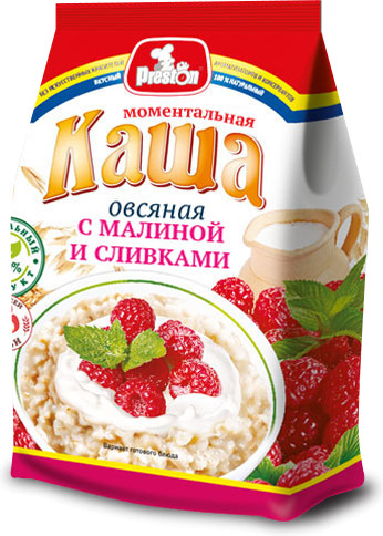 Каша овсяная с малиной и сливками | Preston