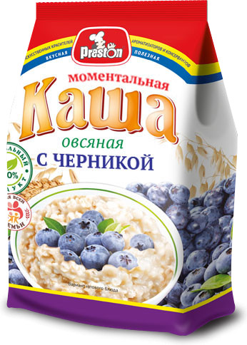 Каша овсяная с черникой | Preston