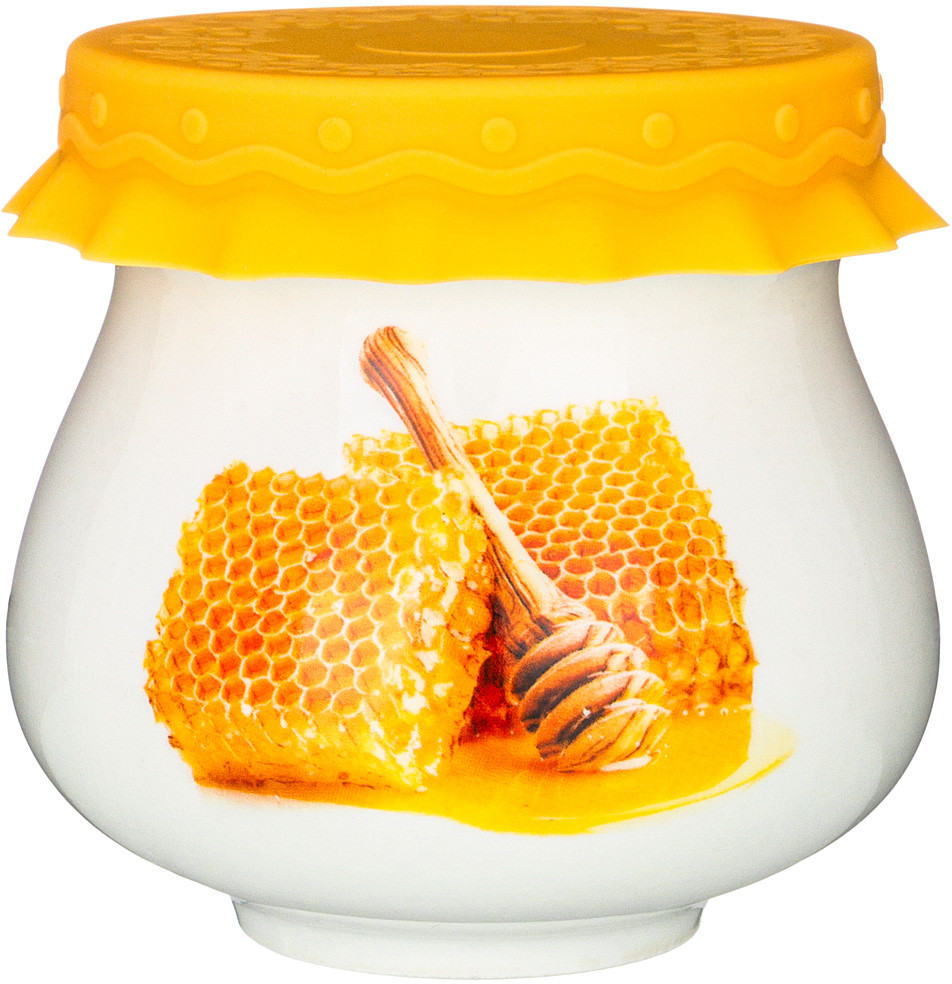 Банка с крышкой «Соты» | Мед | Lefard