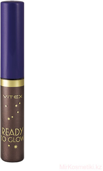 Подводка для глаз жидкая с блестками, оттенок 84 Magnetic brown | Ready to glow | Вiтэкс