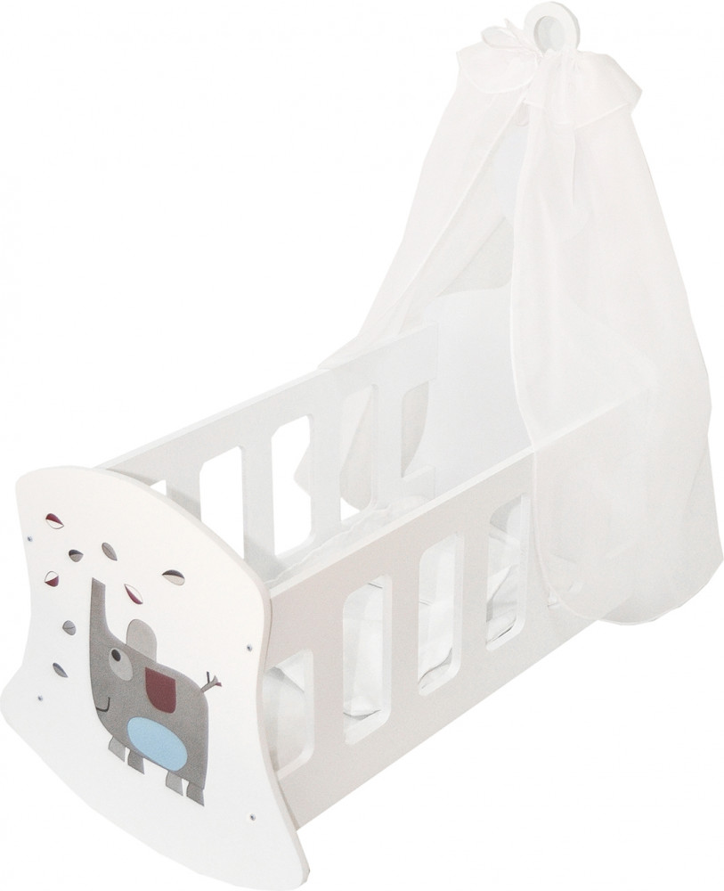 Кроватка-люлька для кукол с балдахином «Крошка Ви» | Мимими | Paremo