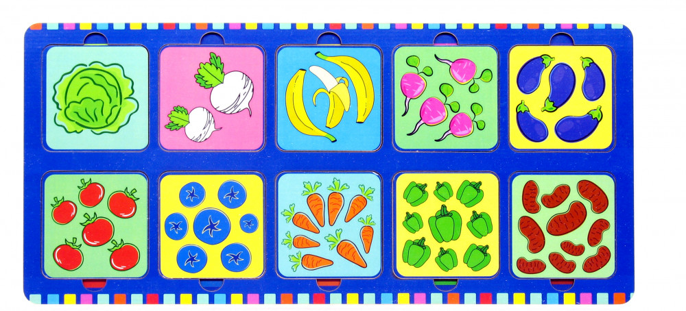 Рамка-вкладыш «Цифры фрукт-овощи» | Paremo