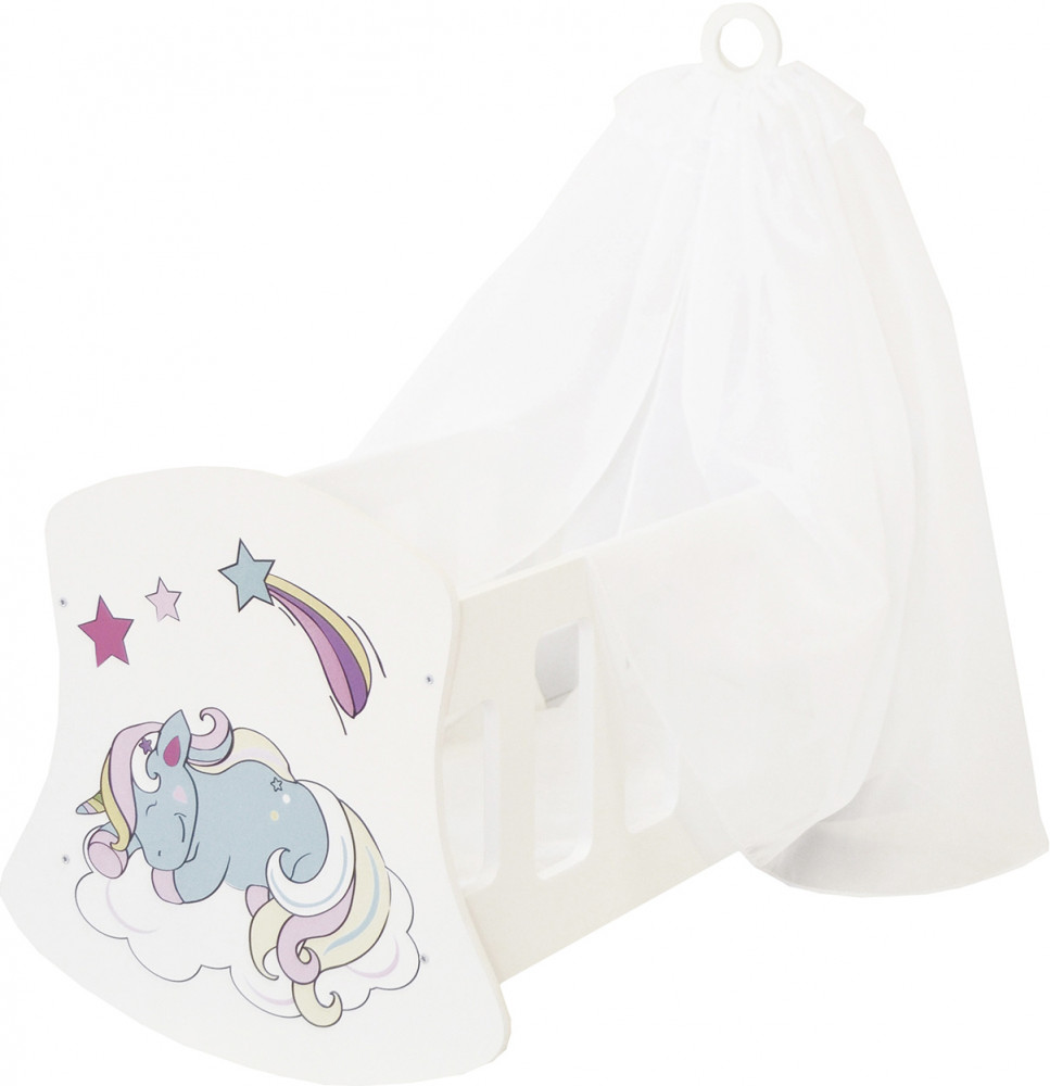 Кроватка-люлька для кукол с балдахином «Крошка Соня» | Мимими | Paremo