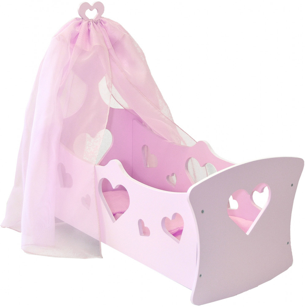 Кроватка-люлька для кукол с балдахином | Любимая кукла | Paremo