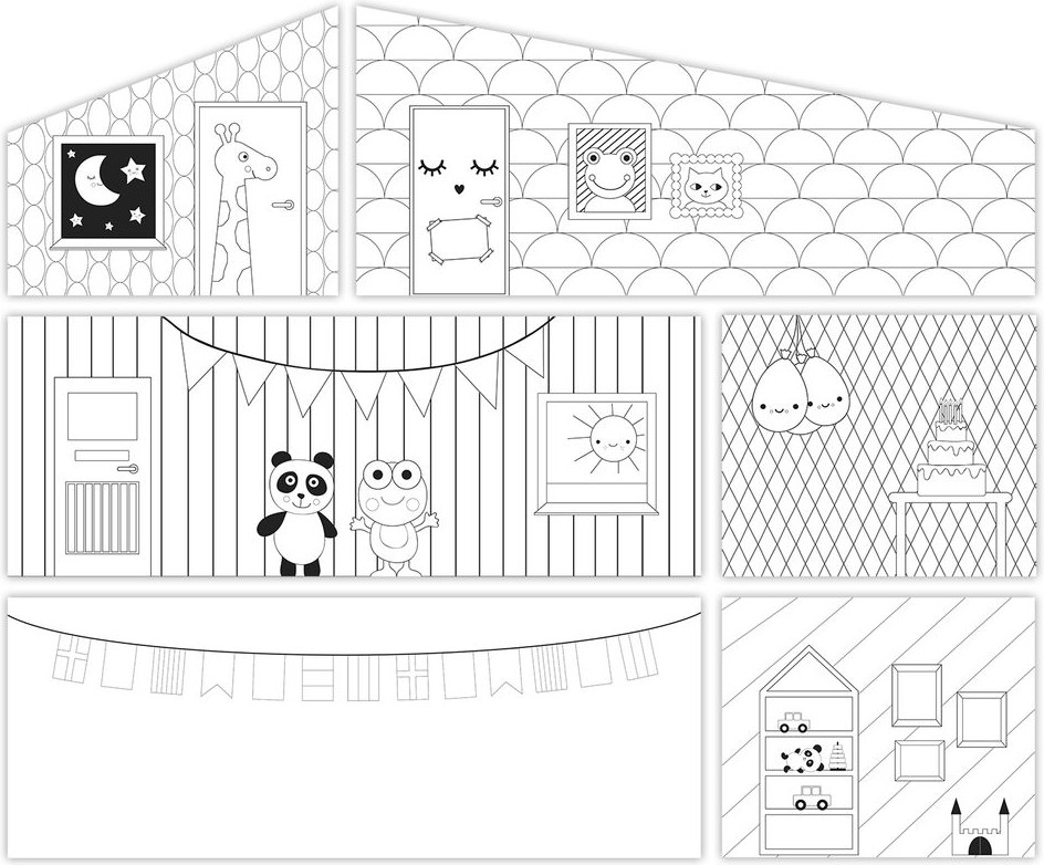 Обои креативного для кукольного дома | Lundby