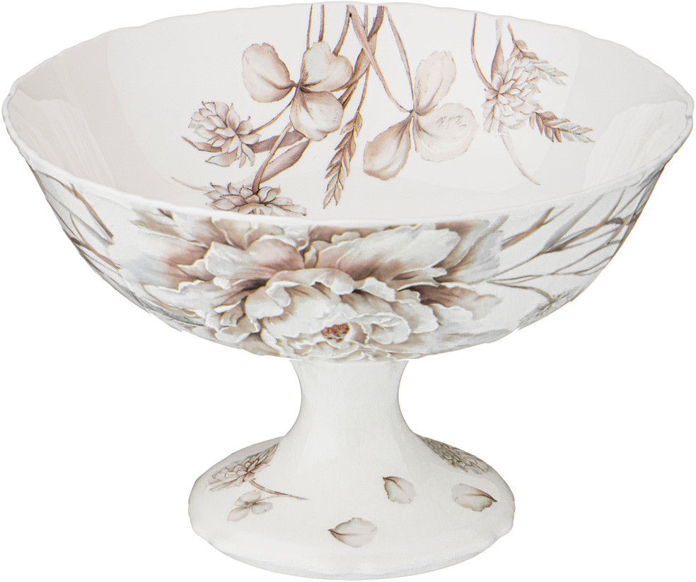 Ваза на ножке «Белый цветок» | White flower | Lefard