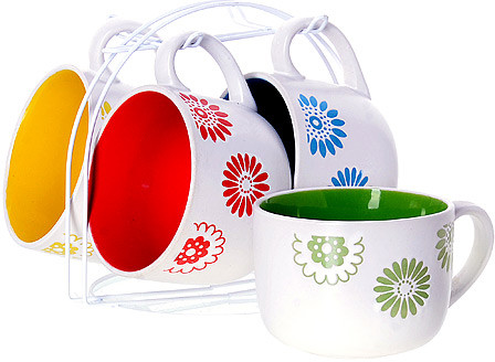 Набор чашек на металлической подставке | Loraine