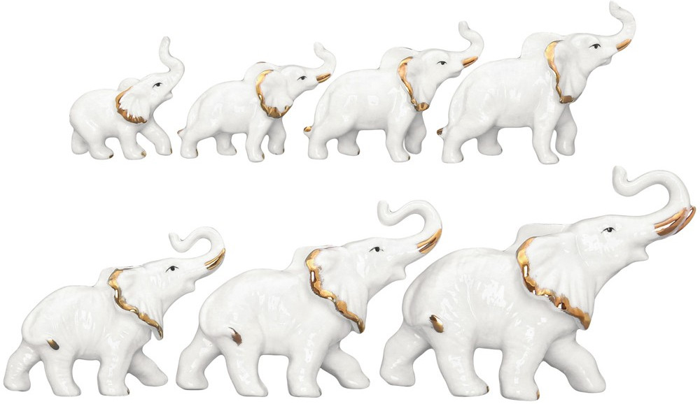 Набор фигурок декоративных «Семь слонов - Хранители дома» | Elan Gallery
