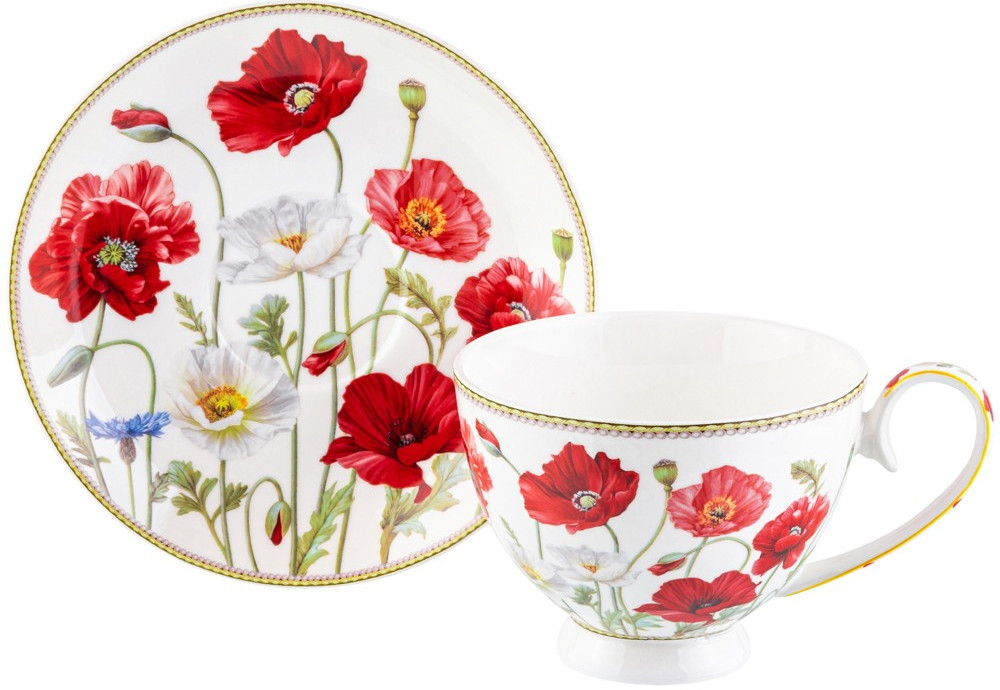 Чайная пара «Маки» | Маки | Elan Gallery