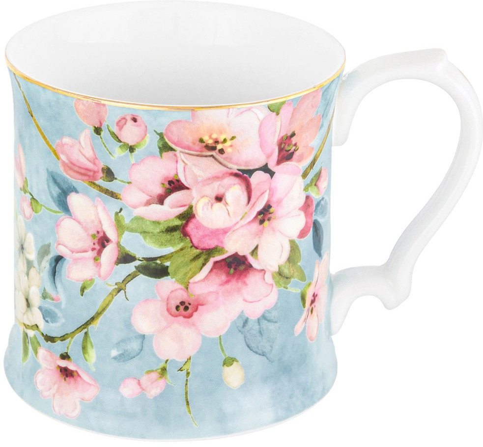 Кружка «Яблоневый цвет на голубом» | Яблоневый цвет на голубом | Elan Gallery