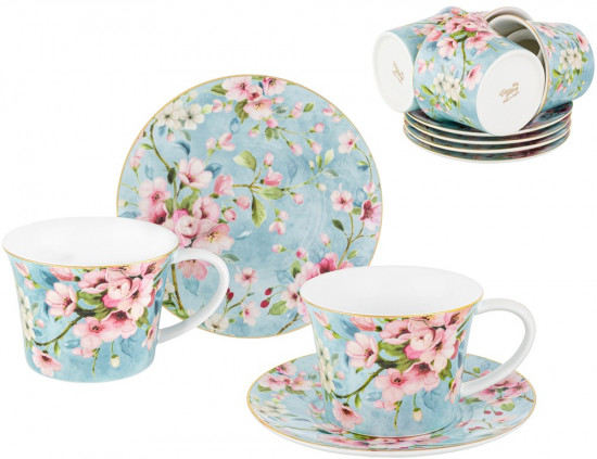 Набор чайный «Яблоневый цвет на голубом»