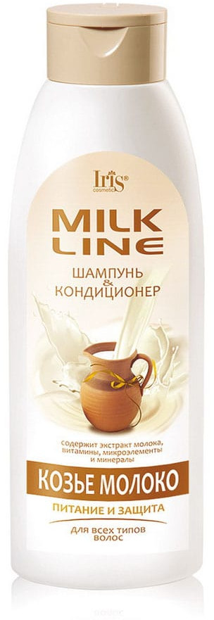 Шампунь-кондиционер питающий с козьим молоком | Milk Line | Iris Cosmetic