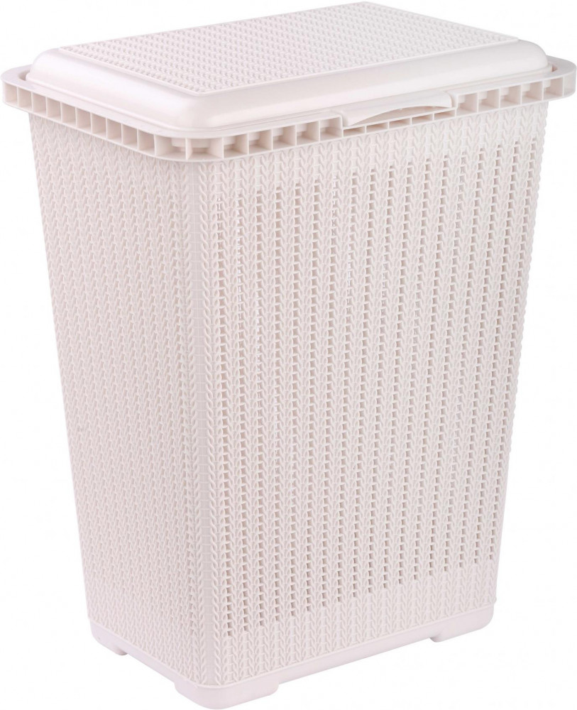 Корзина для белья с крышкой | Вязаное плетение | Альтернатива