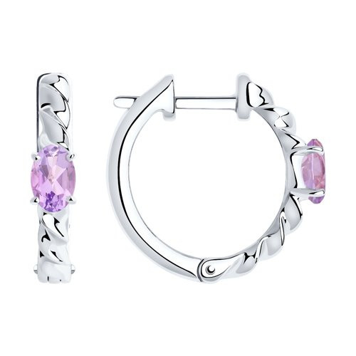 Серьги из серебра с аметистами | SOKOLOV
